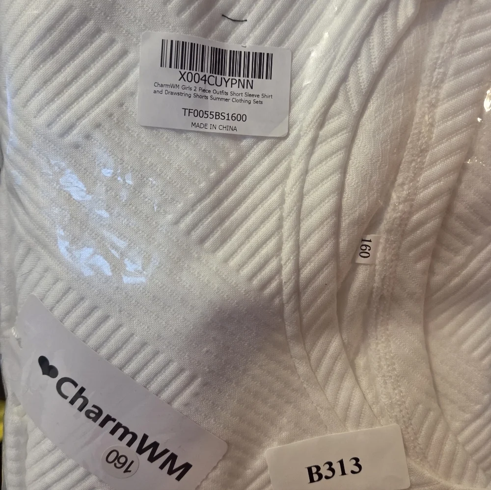Girls Size 12 White Casual T-Shirt and Shorts Set